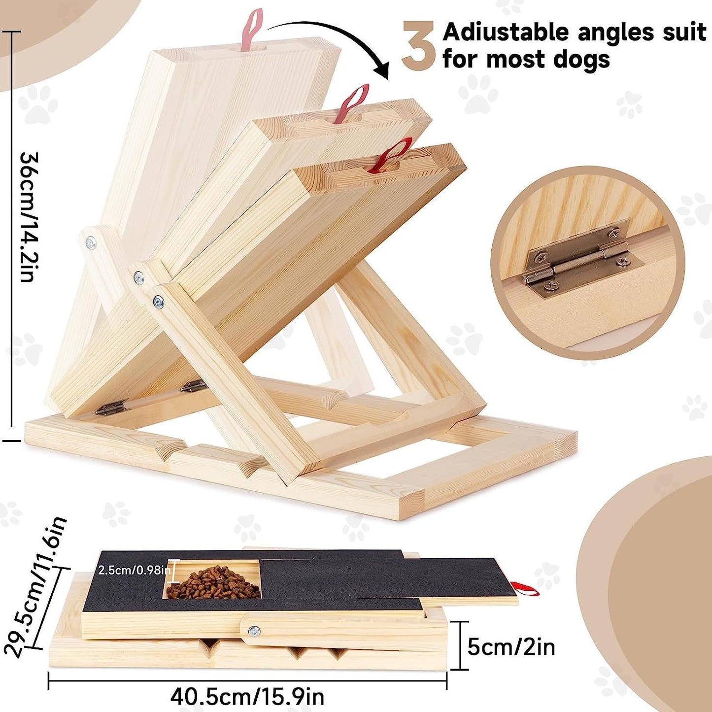 Wooden Pet Scratching Board with Nail File