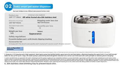 Smart Pet Water Dispenser Automatic Circulating Filtration Purification Water Feeder for Dogs and Cats