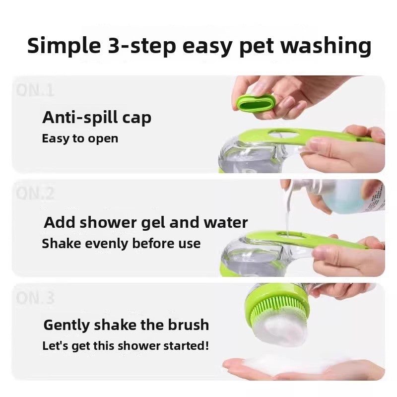 Pet dog shampoo brush