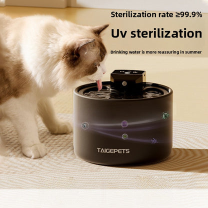 Ceramic Pet Water Dispenser Wireless Rechargeable UVC Sterilization Dog Cat Drinking Fountain