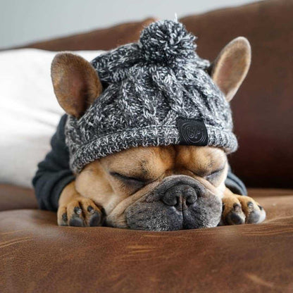 Knitted Puffy Ball Pet Hat for Dogs