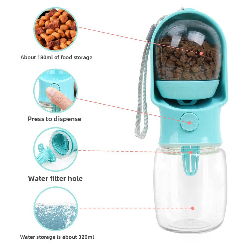 Portable Pet Feeder & Drinking Dispenser