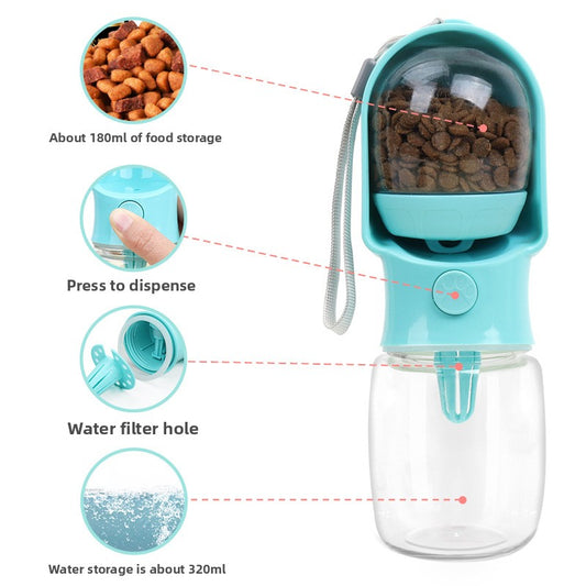 Portable Pet Feeder & Drinking Dispenser
